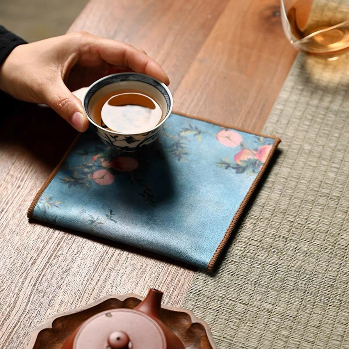 Khăn Trải Bàn Trà Đạo Thấm Hút Nước Tốt - Ảnh 5