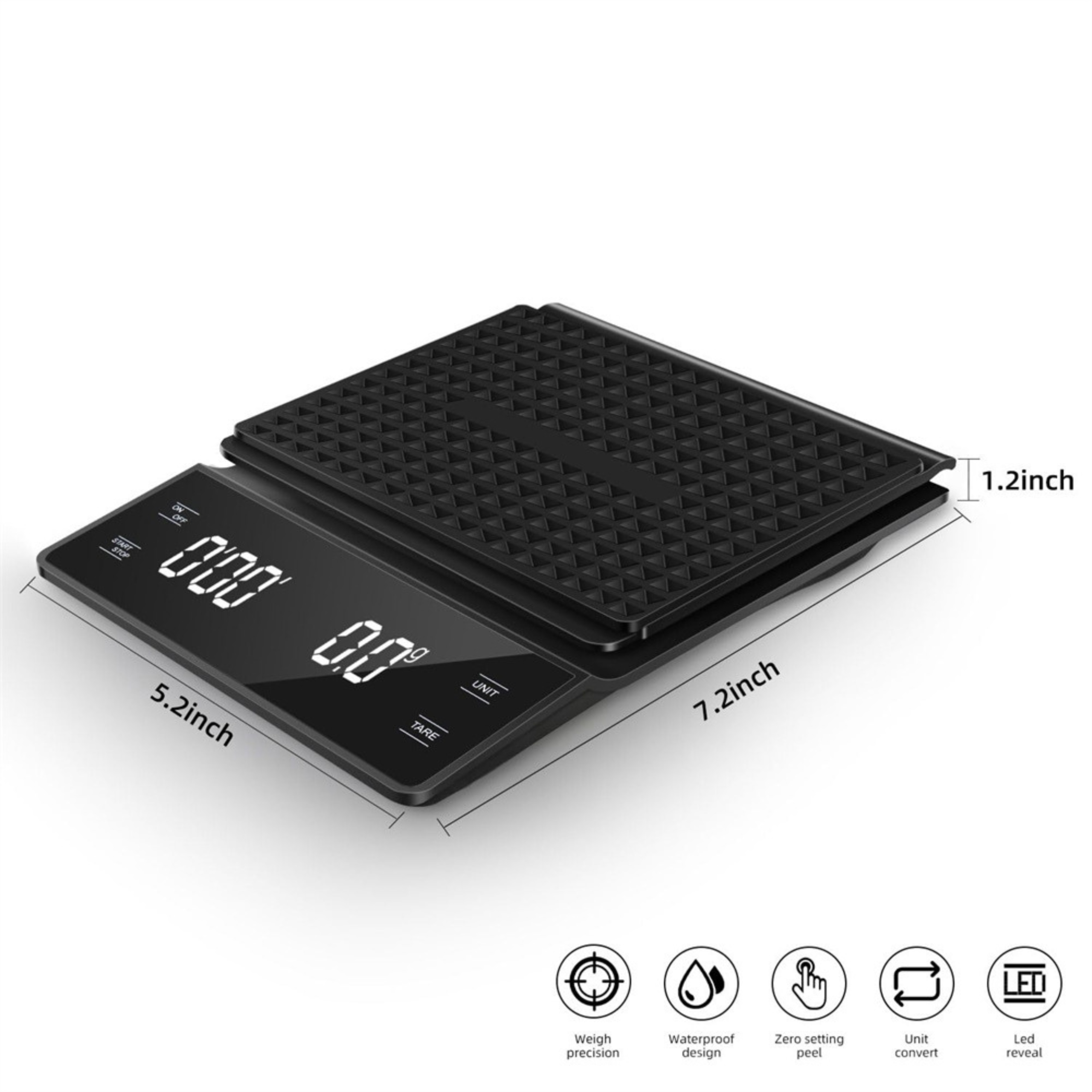 Cân tiểu ly điện tử nhà bếp màn hình Led định lượng 3kg - Ảnh 6
