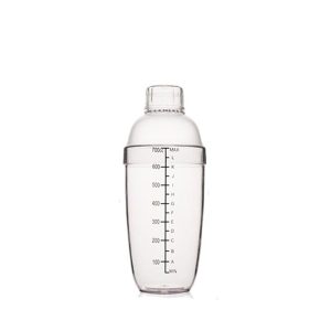 Bình lắc pha chế shaker nhựa vạch đen 530ml/70ml