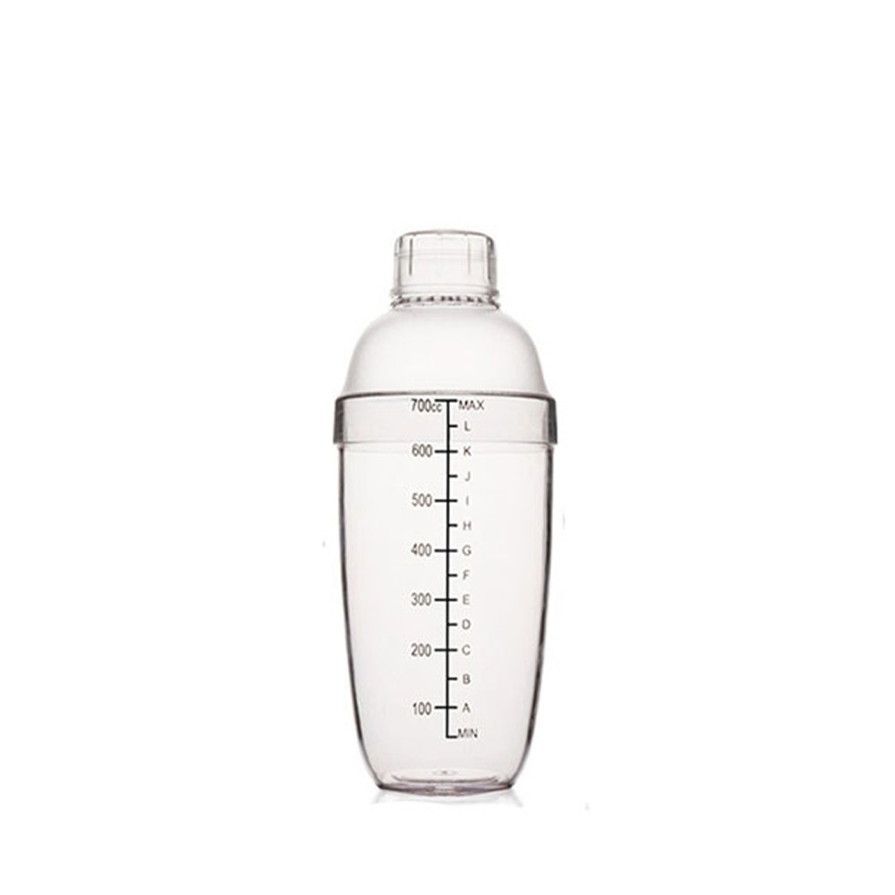 Bình lắc pha chế shaker nhựa vạch đen 530ml/70ml