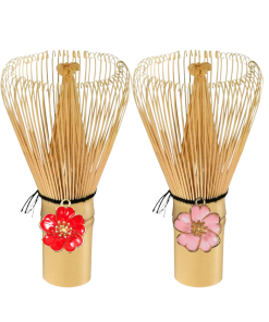 Chổi Đánh Matcha (Chasen) Gắn Charm Hoa
